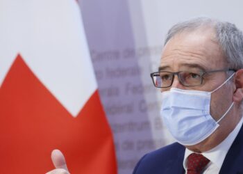 Swiss president heads for damage-control EU summit