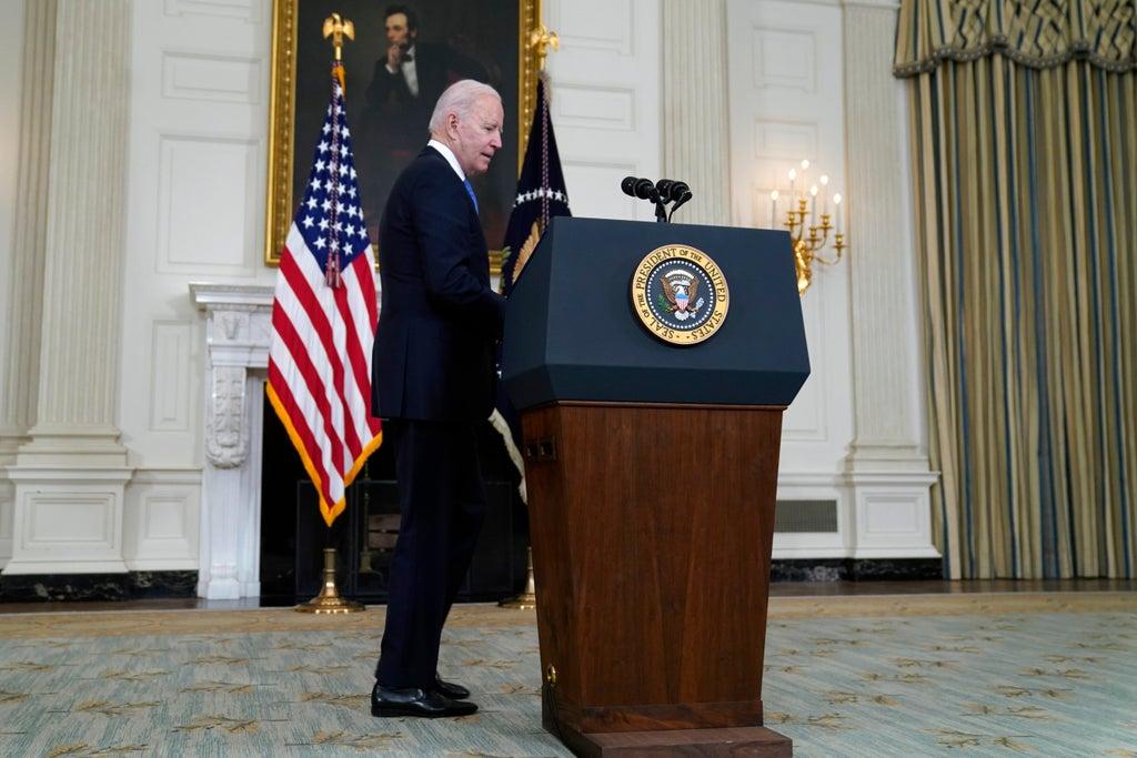 Biden news: President derides Trump on infrastructure, amid fury over Florida elections bill