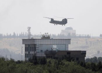 A month after Biden said there was no chance ‘you see people being lifted off the roof’ of a US embassy in Afghanistan, helicopters rushed to evacuate diplomats