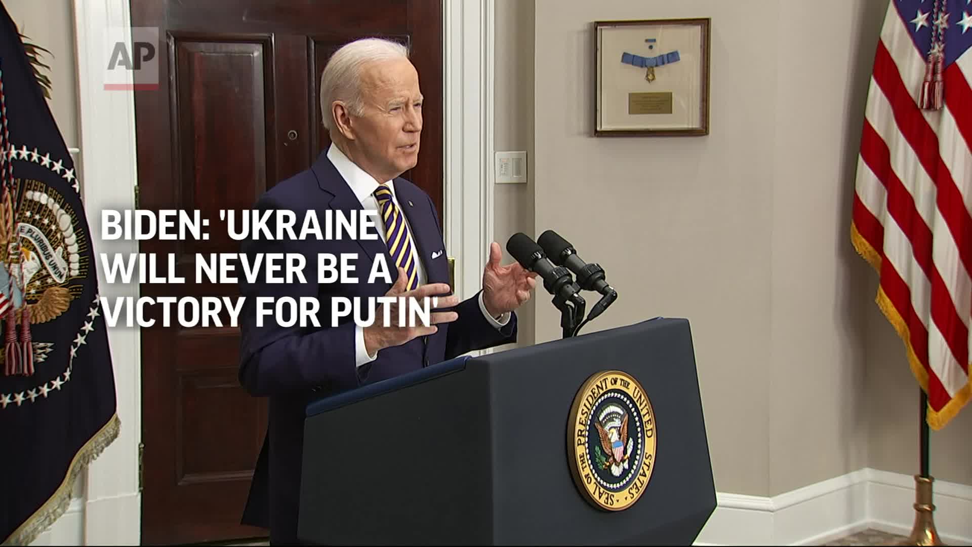 Biden: ‘Ukraine will never be a victory for Putin’