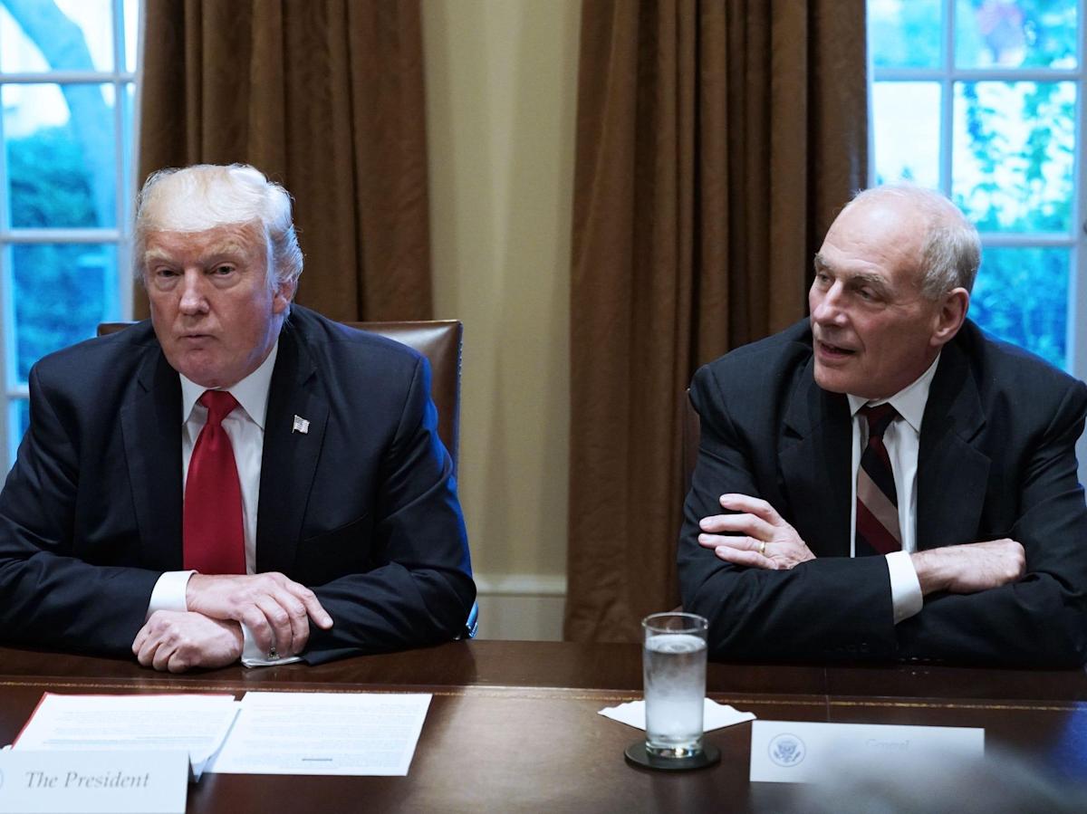 Trump worried about John Kelly monitoring his calls on the White House switchboard and told people to hang up and call him on his cell: report