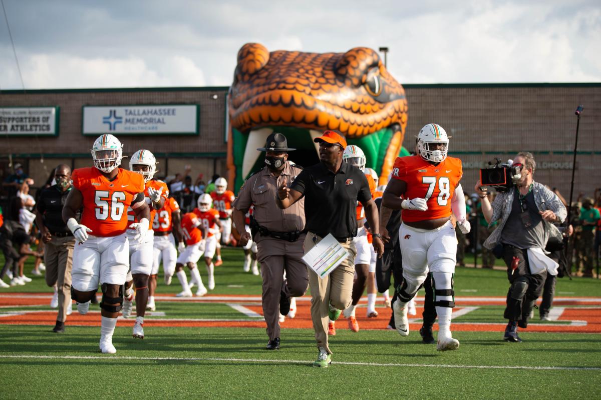 ‘Completely unacceptable’: FAMU football players tell president why they’re taking a knee