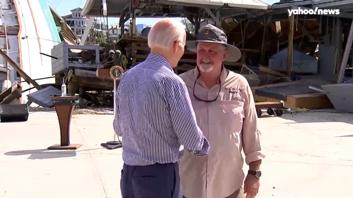 Biden seems to say ‘No one f***s with a Biden’ during tour of Hurricane Ian devastation