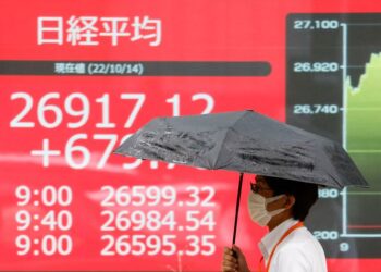 Asian shares track Wall Street higher as jitters abound