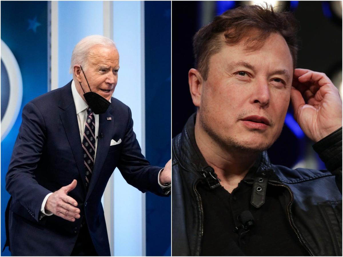 Elon Musk has called Biden a ‘damp sock puppet’ and feuded with the president for months, but Biden shared some rare praise for the billionaire earlier this month