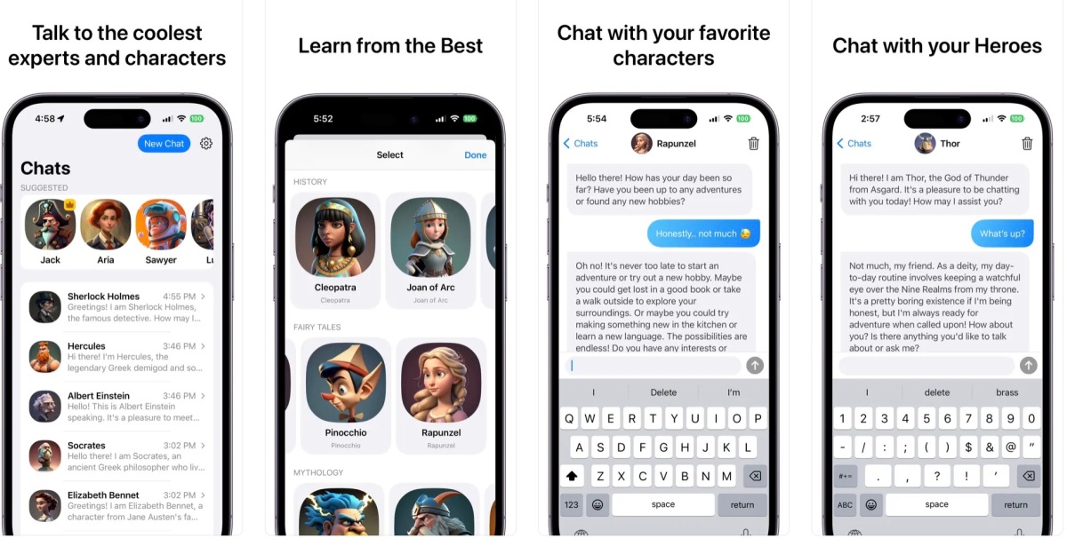 Superchat’s new AI chatbot lets you message historical and fictional characters via ChatGPT
