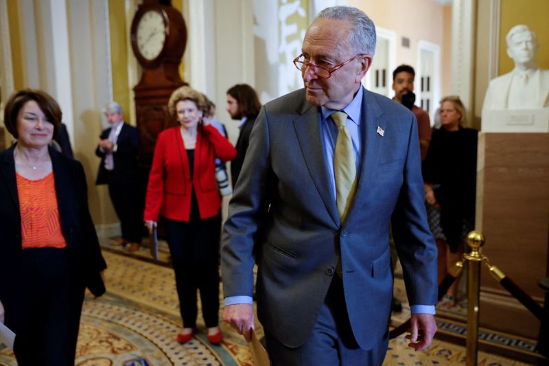 US Senate will stay in session until debt ceiling bill passed -Schumer