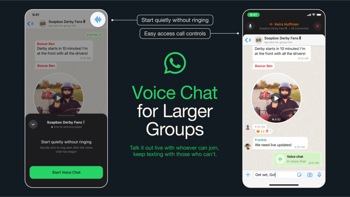 WhatsApp launches a new Discord-like voice chat feature for large groups