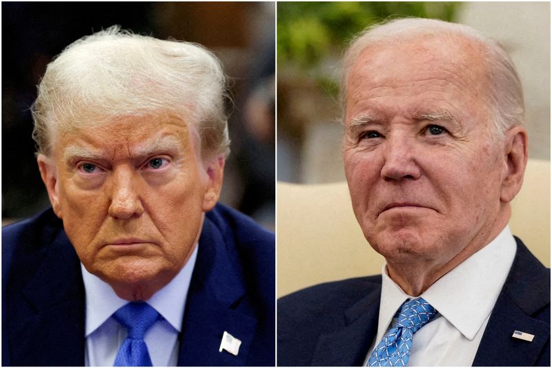 Dow tops 40,000, Biden trolls Trump in split-screen video