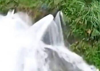 Famous scenic waterfall in China goes viral after video appears to show water coming from pipe