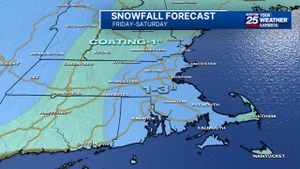 Snowfall forecast: Latest timeline, expected totals map for snow coming to Boston area