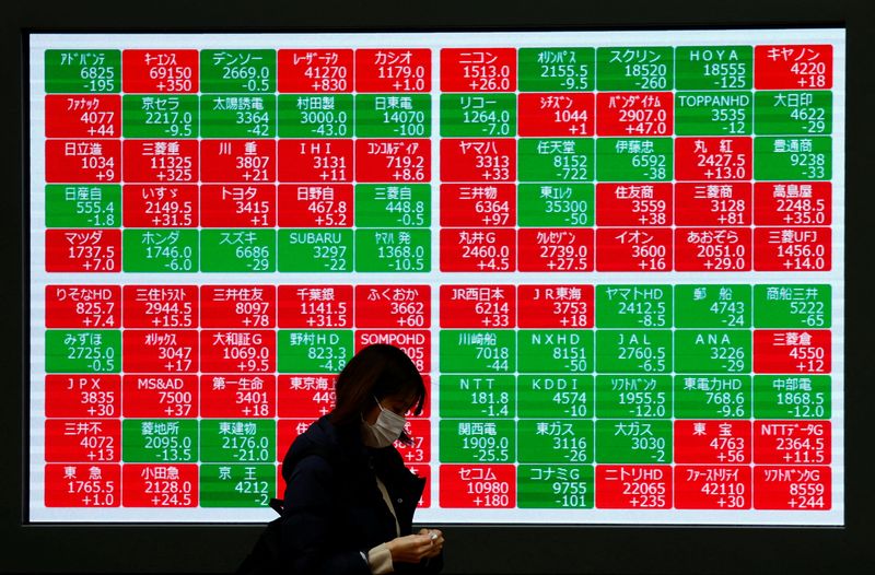 Asian shares pinned near three-month lows, dollar towers at 2-yr peak