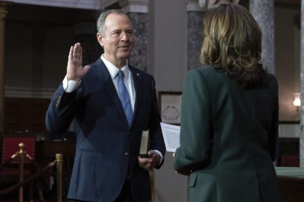 Schiff’s swearing-in sets record in U.S. Senate