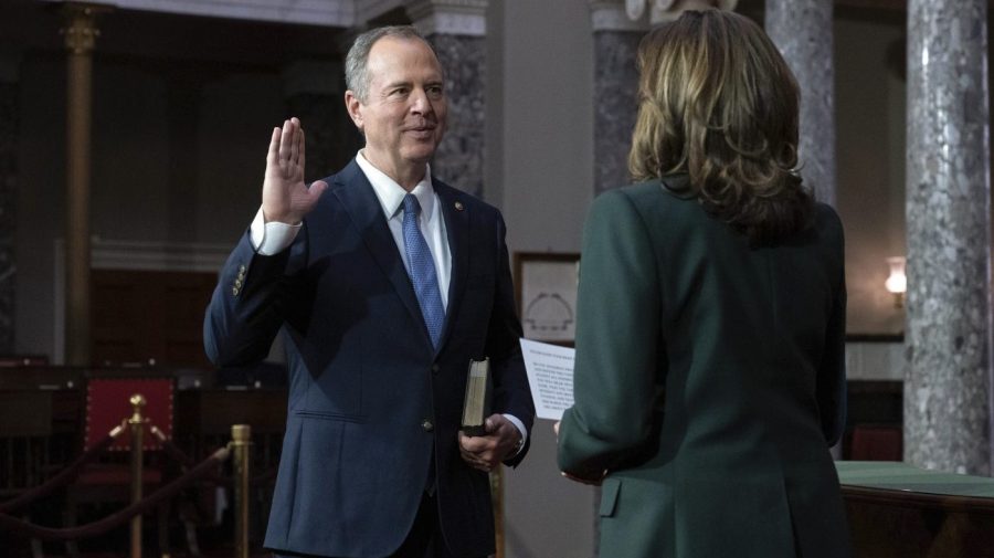 Schiff’s swearing-in sets record in U.S. Senate