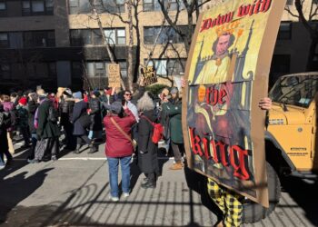 Thousands protest Elon Musk’s DOGE in NYC on Presidents’ Day