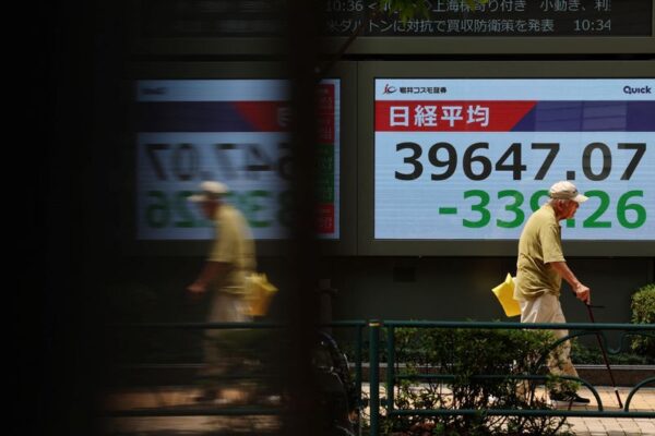 Asian stocks wobble, dollar edges down with tariff deadline in focus