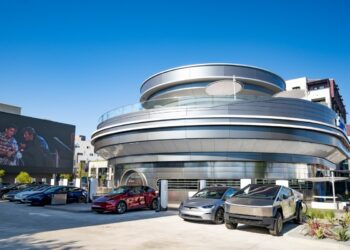 Tesla’s retro-futuristic diner officially opens as Elon Musk hints at more locations