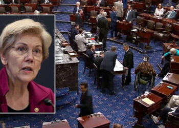 Sen. Elizabeth Warren falls on Senate floor as Republicans offer bipartisan assistance during Israel vote