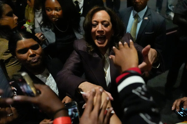 Kamala Harris urges a ‘too big to rig’ turnout for the midterms and tees off on Trump